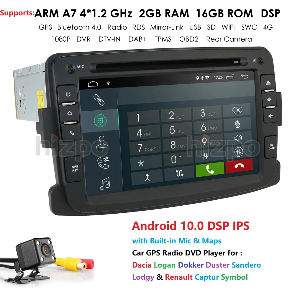 Android 10 0 автомобильный dvd для Dacia Logan Dokker Duster Sandero Lodgy &amp Renault Captur символ gps радио видео