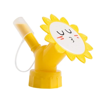 

Smiley Sun Flower Face Cute Potted Watering Device Double Head Shower Watering Sprinkler Flower Waterer Garden Tools Watering