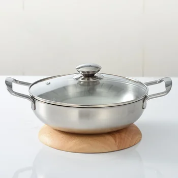

Soup Pot Stainless Steel Pot Thickening Force Pot Household Pot Pot Dry Pot Pot Frying Pan Small Hot Pot Mini Noodle Pot Kitchen