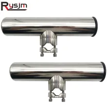 2 шт. нержавеющая сталь зажим на удочку держатель Регулируемая посадка рельсы 7/" до 1" трубка для парусника лодки морской оборудование