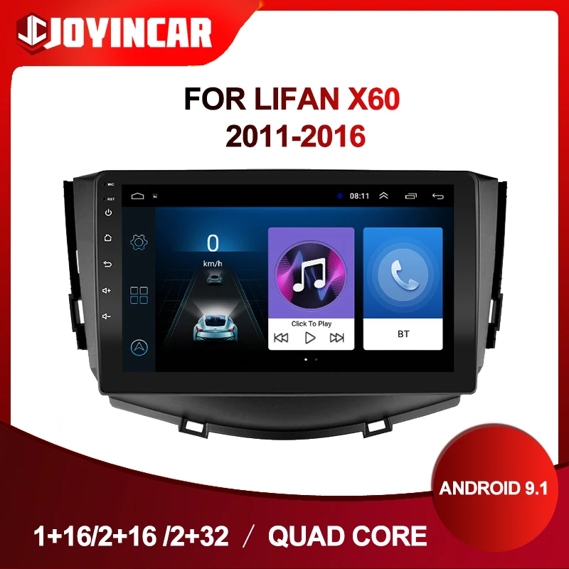 Мультимедийная магнитола для Lifan X60 9 дюймов Android 1 2 din GPS Wi-Fi Bluetooth | Автомобили и