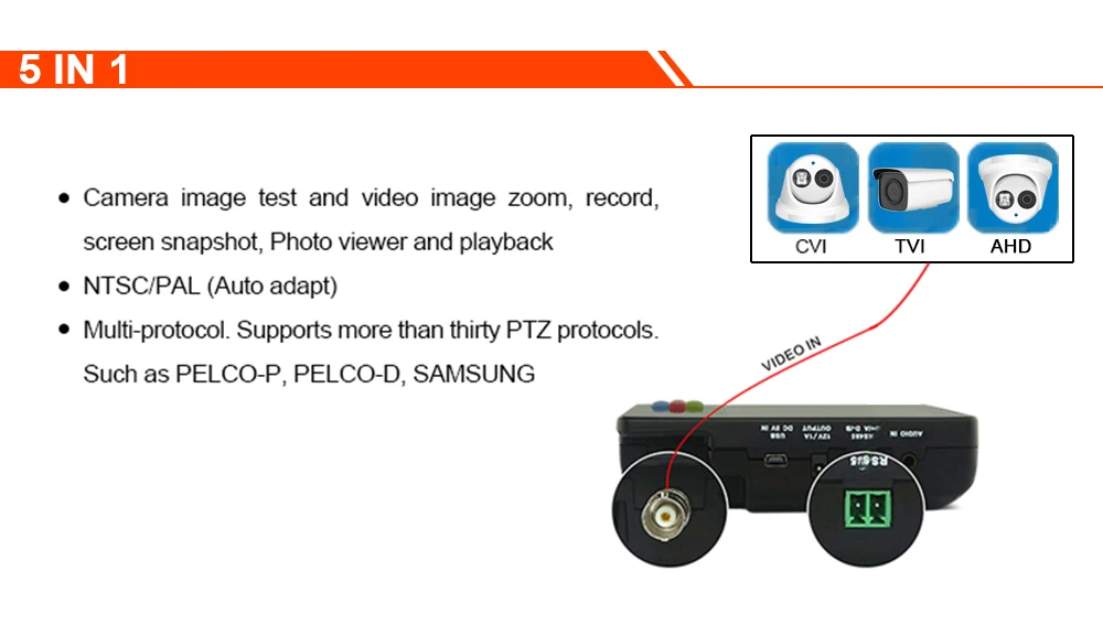 3,5 дюймов H.265 4K IP монитор CCTV тестер IP AHD CVI CVBS TVI ip-тестер камера ONVIF PTZ wifi 12V1A беспроводной выход wifi видео
