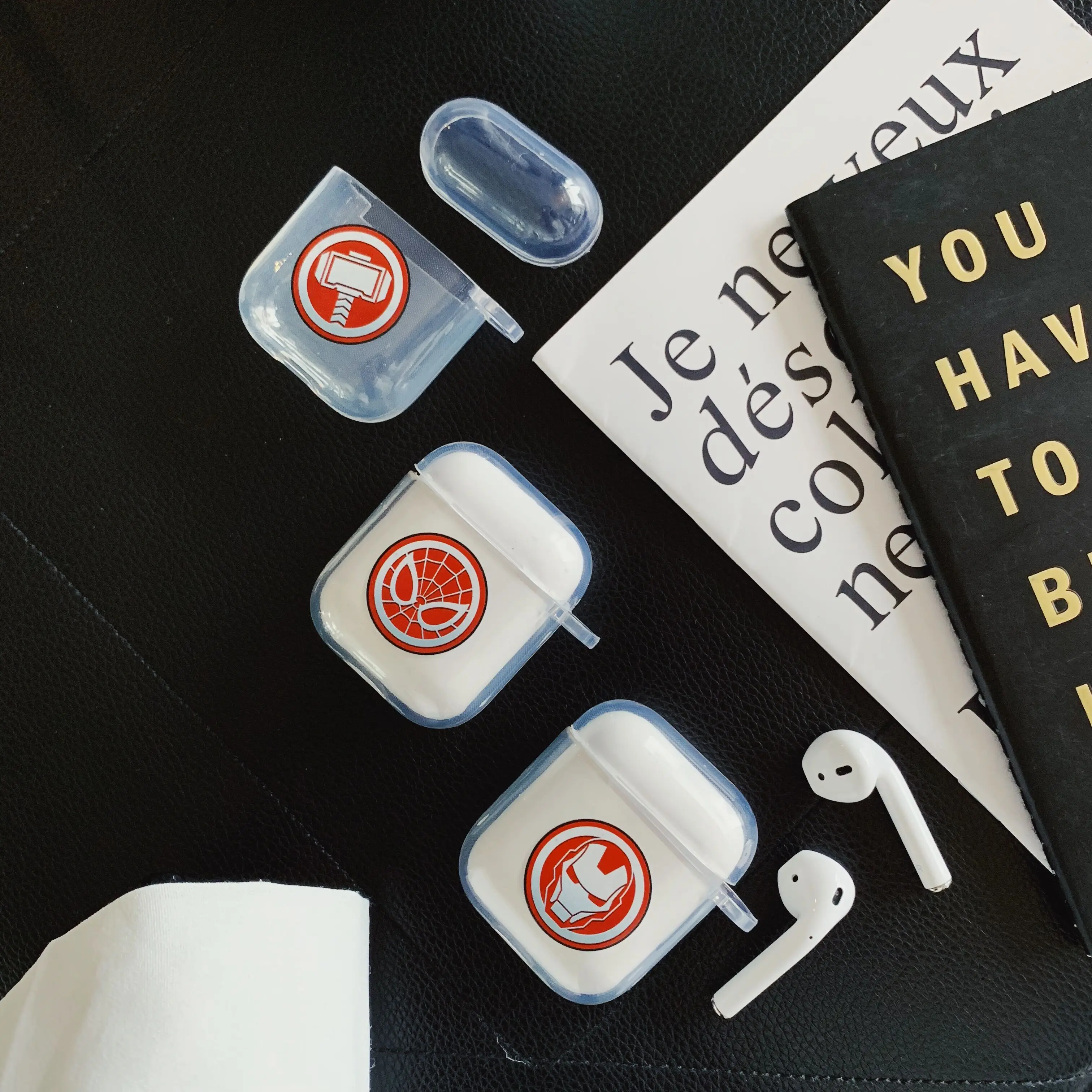 Чехол с героями мультфильмов для Apple Airpods ударопрочный чехол AirPods чехлы наушников