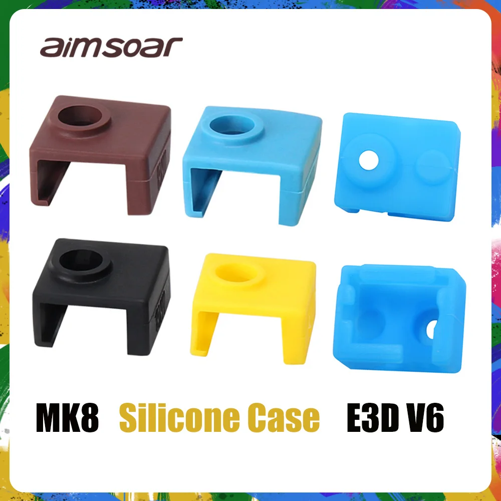 

3D Printer e3d V6 Protective Silicone Sock Insulation Cover Case for Heater Block MK8 Silicone sleeve Hot End