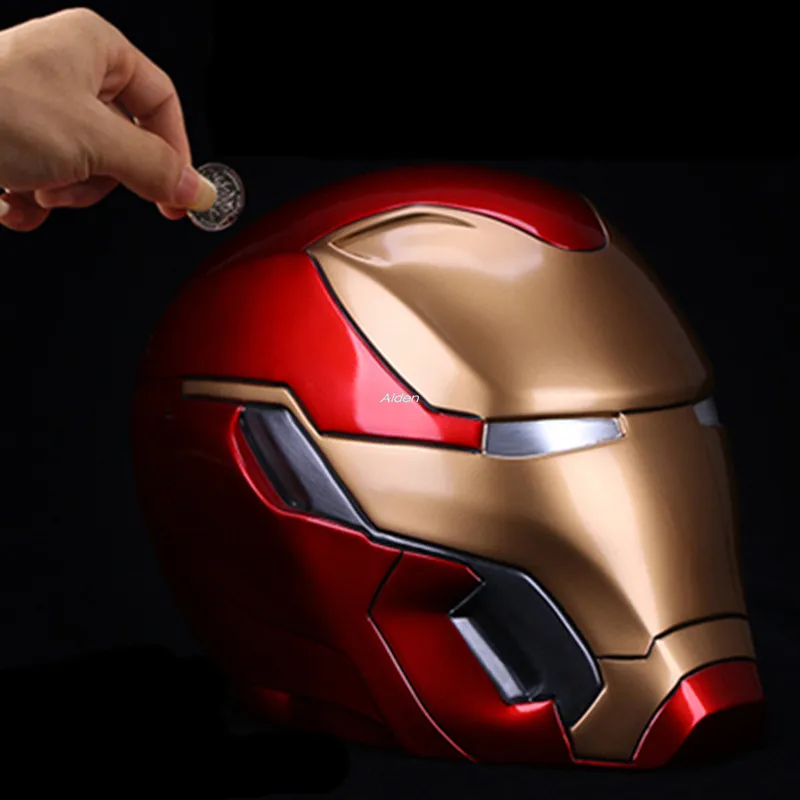 

The Avengers Superhero Iron Man MK50 Tony Stark Creative Saving Box Art Craft Resin Action Collectible Model Toy BOX 20CM Z2645