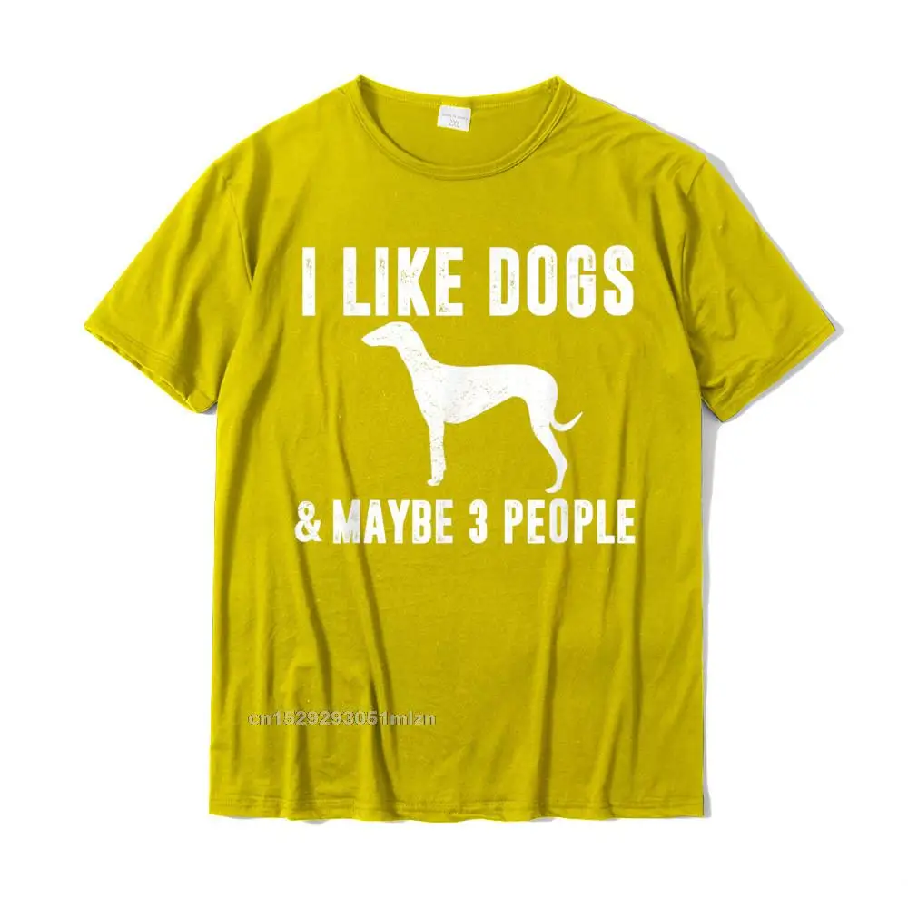 cosie Party Top T-shirts for Men 100% Cotton Summer Fall Tops Shirts Classic Sweatshirts Short Sleeve 2021 Popular Crewneck I LIKE DOGS MAYBE 3 PEOPLE Greyhound Funny Sarcasm Women Mom T-Shirt__5131 yellow
