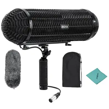 

BOYA BY-WS1000 Blimp Windshield & Suspension Shock Mount XLR Cable Handle Kit for 20-22mm Shotgun Microphone Stand Accessories