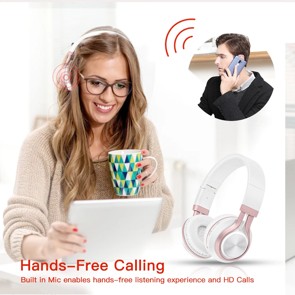 Wireless Bluetooth Headphones Foldable Ear With Microphone Hood Type Bluetooth Headset Mobile Phone PC Children Headphone