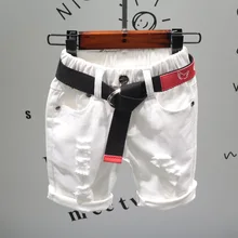 Детская одежда; Новинка года; сезон лето; однотонные повседневные брюки в Корейском стиле с дырками; шорты; Zy836(из искусственной кожи