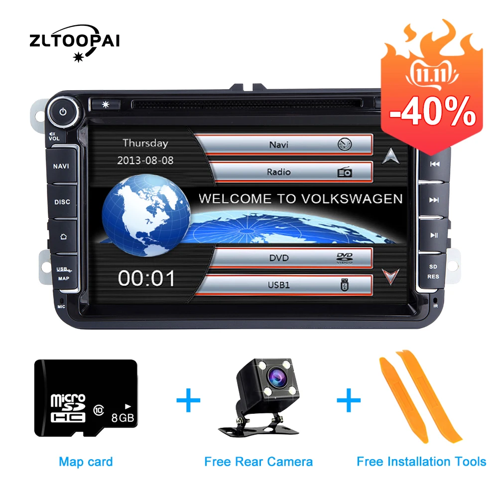 

ZLTOOPAI Auto Radio 2 Din Car DVD For VW/Volkswagen/Golf/Polo/Tiguan/Passat/SEAT/leon/Skoda/Octavia GPS Stereo DVR DAB