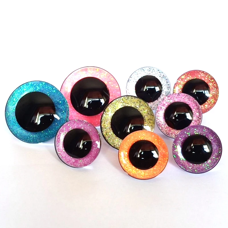 20pcs 3D Safety Glitter Toy Eyes For DIY Plush Toys