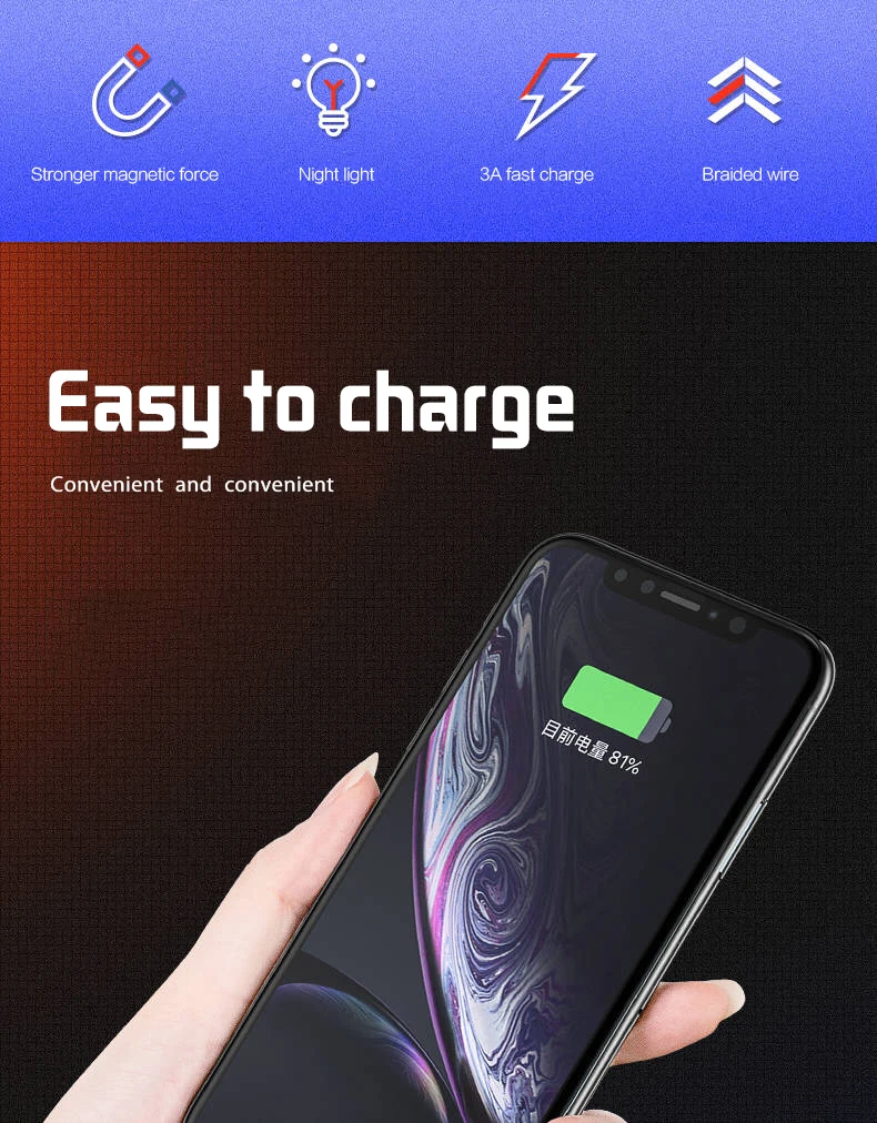 3а магнитное зарядное устройство Micro Usb кабель для iphone Usb type C адаптер быстрой зарядки Магнитный провод зарядного устройства для samsung Xiaomi шнур