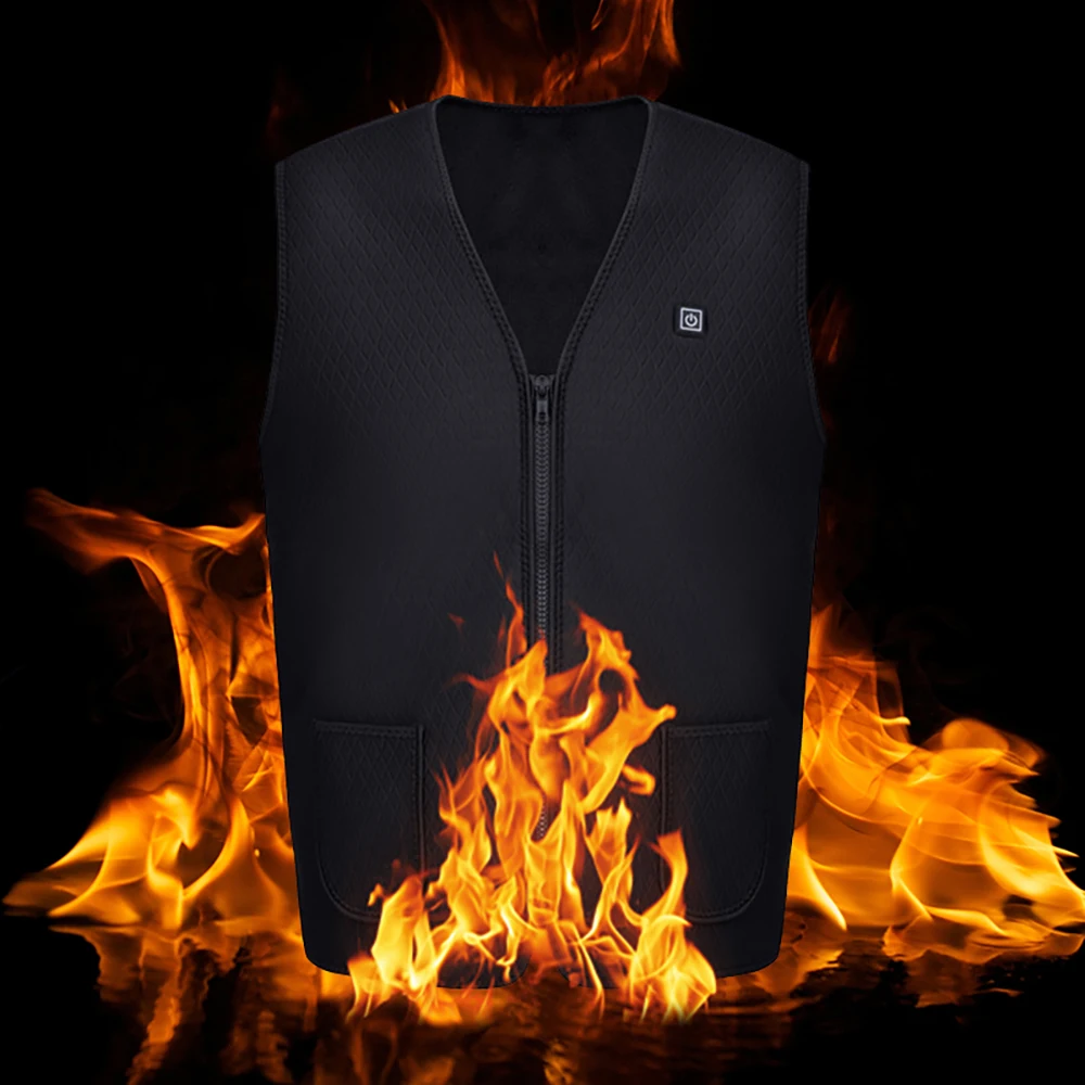 Уличная зимняя теплая куртка без рукавов гибкая электрическая термальная одежда умные жилеты с подогревом Outcoat Мужская безопасность USB Тепловая жилетка