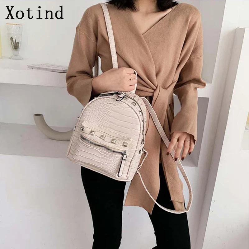 pu leather mini backpack