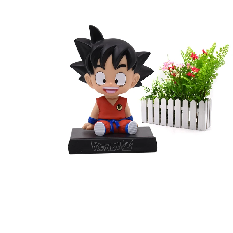 

Anime Dragon Ball Z Son Goku Phone Holder Bracket Car Decoration Action Figure PVC Figurine Model Toy Mobile Base Hot Gift