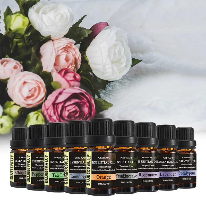 

37pcs Water-soluble Essential Oil Air Freshening Relieve Stress for Humidifier Fragrance Lamp Aromatherapy Essential Oils 10ml