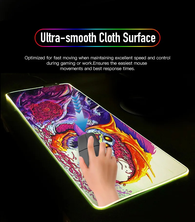 Mouse Pad Gaming XXL RGB con Diseño de Póker Negro H69d7dbb5c4914bdc8883c93931fe2ec4I