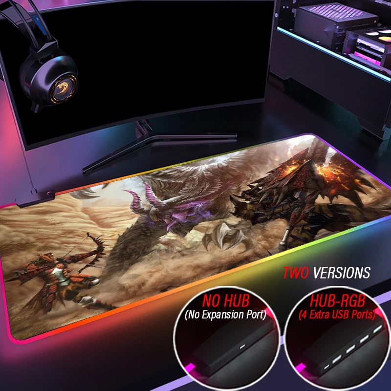 

Коврик MHW игровой со светодиодной подсветкой, RGB, 4 в 1