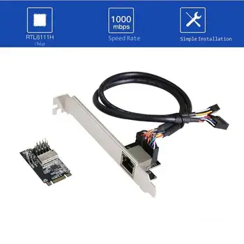 

1000Mbps Mini PCIe To Gigabit M.2 To Gigabit Ethernet M.2 B-Key M-key to RJ45 Gigabit lan Ethernet Network Adapter Card RTL8111H