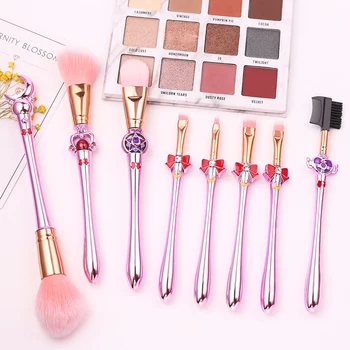 

Romantic Purple Sailor Moon Makeup Brush Set Cosmetics Eyeshadow Powder Foundation Blending Blush Brush Pinceaux Maquillage