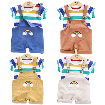 

New baby children's suit striped T-shirt + pants spring and summer children's suit baby toddler clothes 1-4 years old
