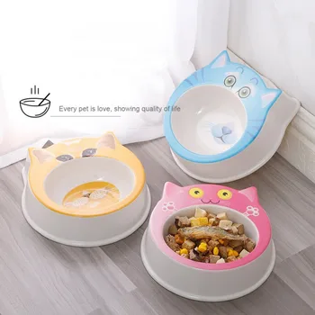 

Pet Cat Dog Universal Cat Face Bowl Single Bowl Travel Outdoor Pet Food Dish Durable Dog Cat Bowl Pet Feeder Water Bowl Portable