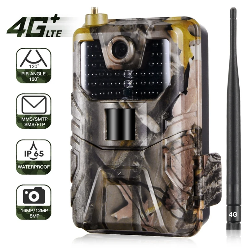 Hc-900Lte 4G охотничья камера 16Mp 940nm Trail camera Mms/Sms/Smtp/Ftp Ip65 Wild camera 44 Led