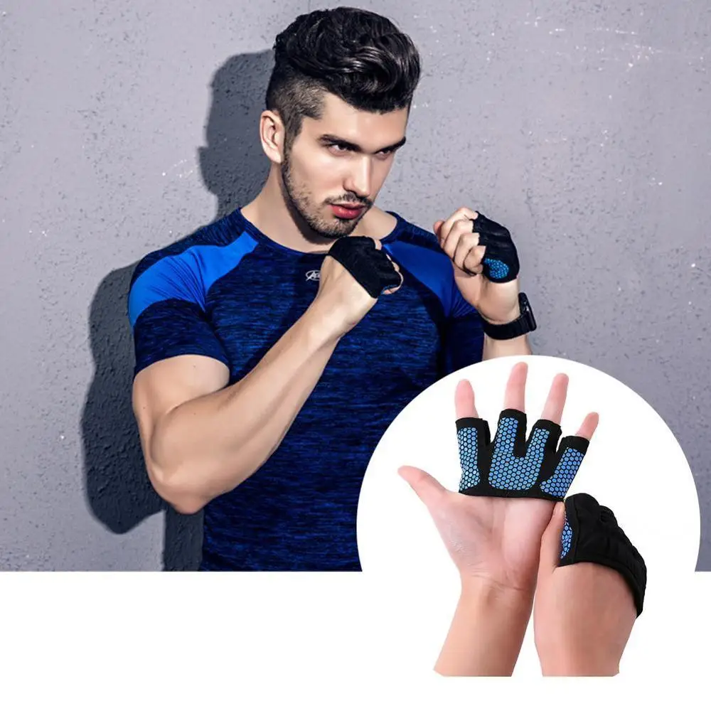 Universal Men and Women With Anti-slip Silicone Yoga / Dumbbell / Weight Lift Four-Finger Fitness Gloves Protect Palm Fitness