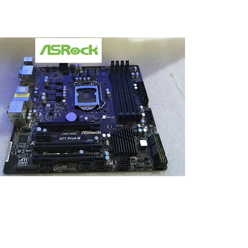 For ASRock H77 Pro4-M Original Used Desktop 1155 Motherboard H77 Socket LGA1155 DDR3 SATA3 USB3.0