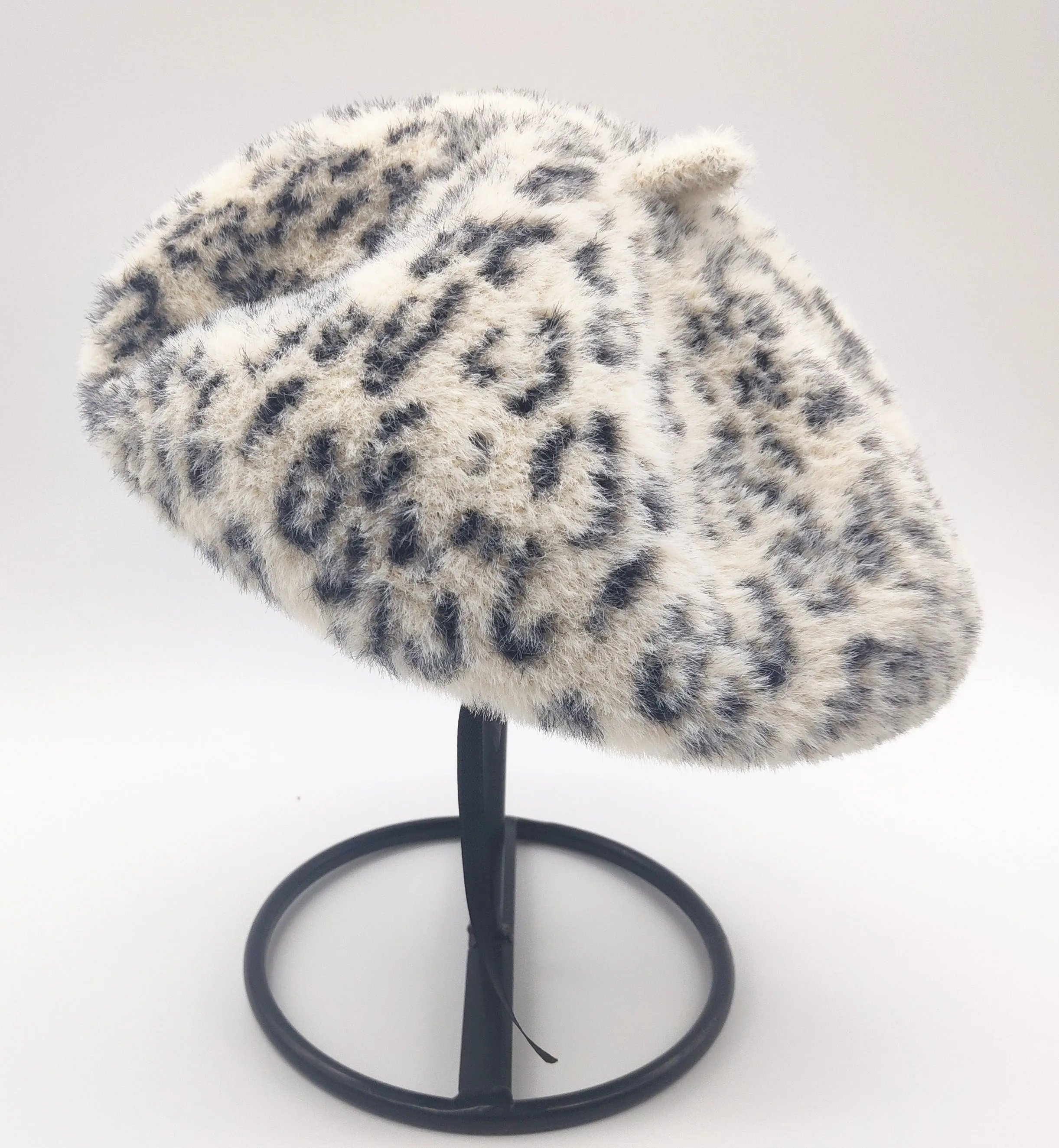 

NEW arrive Vintage Women Casual British Wool Artist Cap Beret Hat Winter Leopard Print Painter Pumpkin Beret hat