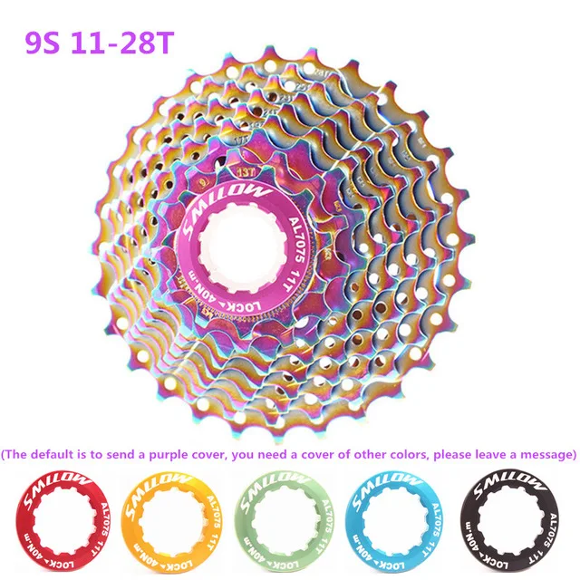 SMLLOW Дорожный/MTB велосипед дорожный/горный велосипед 9-speed 27-speed 11-23 T/25 T/28 T/32 T/36 T/40 T/42 T/46 T /50T карта для горного велосипеда - Цвет: 9S 11-28T Colorful