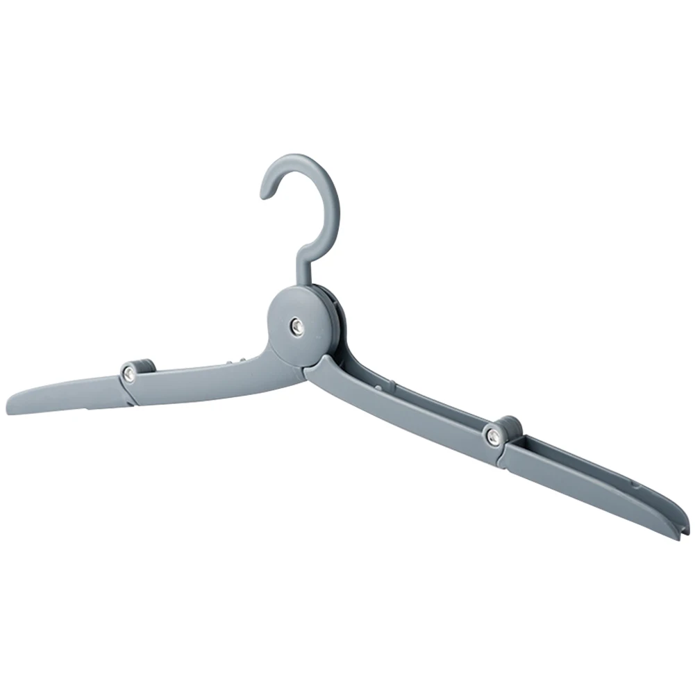 2PCS Clothes Camping PP Portable Dormitory Home Retractable Foldable Hanger Windproof Space Saving Non-Slip Drying Travel Shorts - Цвет: Blue Grey