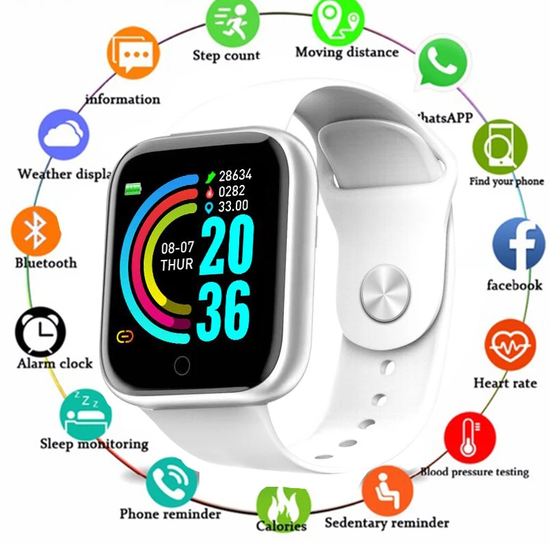 

2019 Heart Rate Blood Pressure Oxygen I5 Smart Watch Men Women PK B57 Smartwatch For Apple Watch Android IOS phone PK P80 T80