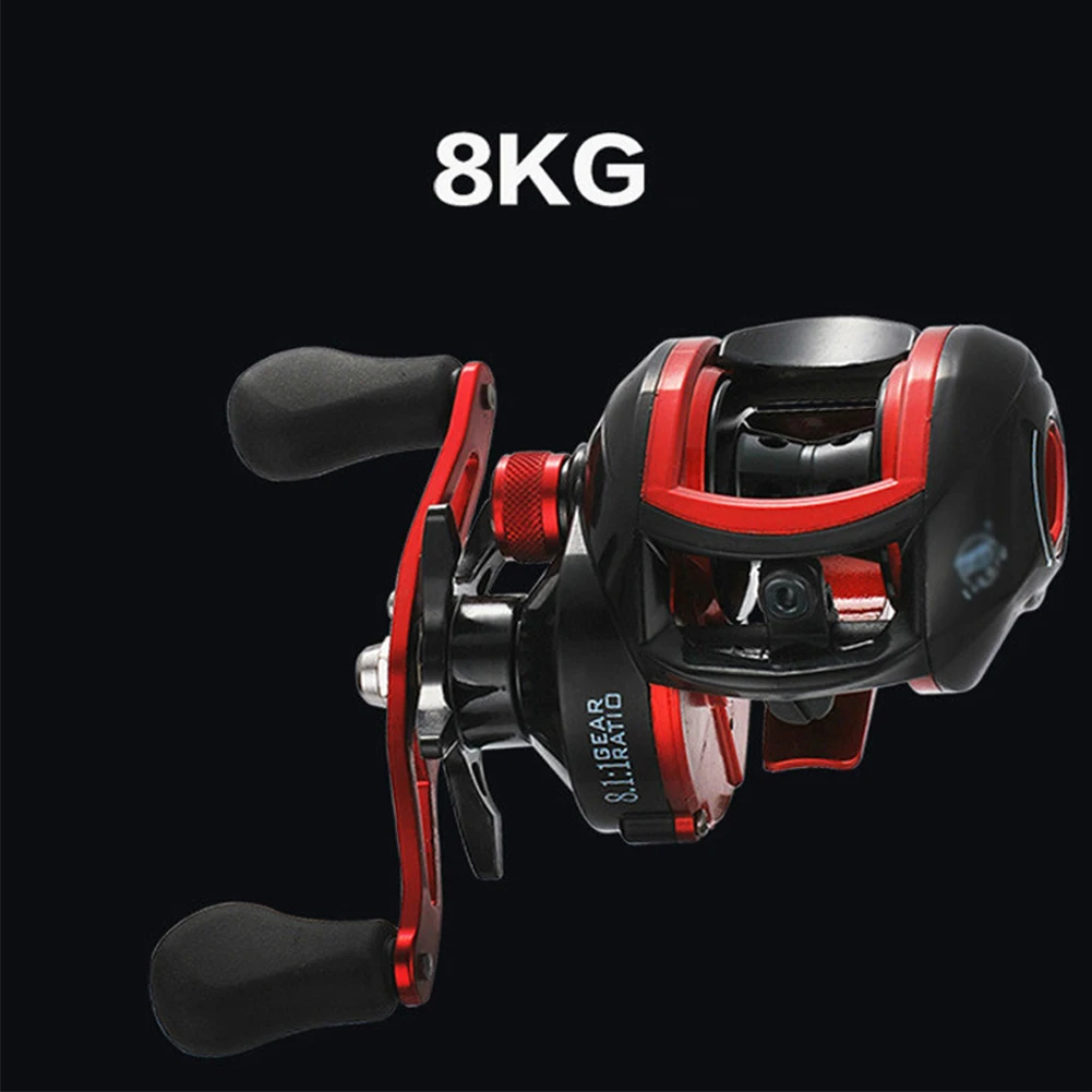 Lizard 18*1BB Metal Baitcasting Fishing Reel 8.1:1 Long Shot Left / Right Hand Fishing Wheel Bait Casting Fishing Reel