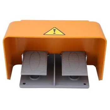 

YDT1-18 Foot Switch Double Foot Control Pedal Switch with Full Aluminum Shell Foot Pedal Controller