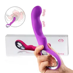Силиконовый G-Spot вибратор перезаряжаемый волшебная палочка массажный фаллоимитатор стимулятор влагалища Женский мастурбатор для
