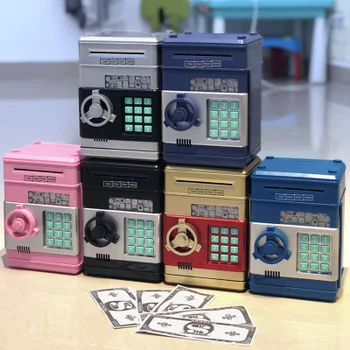 

Password deposit box children's large capacity deposit box creative early childhood educational gift toy automatic safe