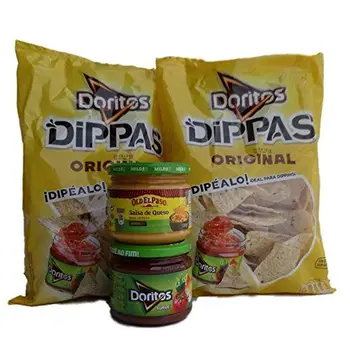 

Dippas with salsa para dippear - corn chips for dipping with sauce