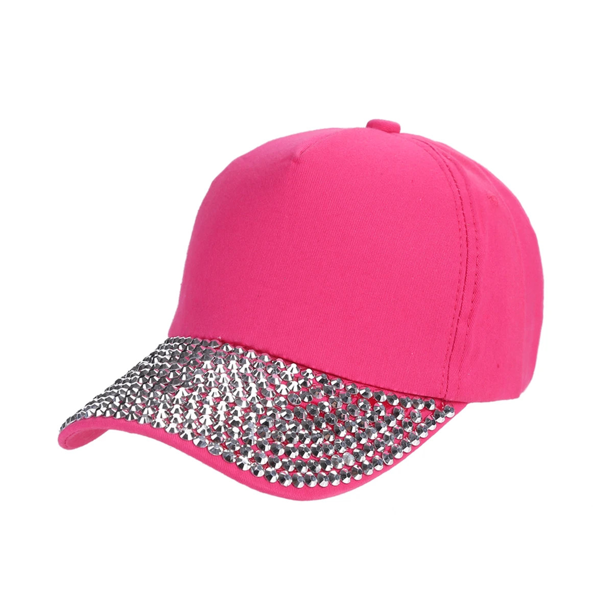 Унисекс хлопковая бейсболка, бейсболка для мужчин и женщин, стразы, одноцветная бейсболка, искусственный алмаз, разноцветная Кепка для девушек