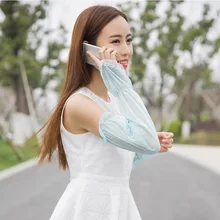 Стиль, солнцезащитные женские перчатки, летние, ультра-тонкие, длинные, вискозные, полпальца, для вождения, велоспорта, солнцезащитные, с манжетами