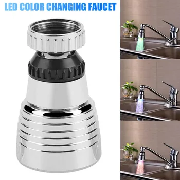 

Temperature Change Sensor Faucet Sprayer Glow LED 3 Color Light Water Tap Shower Kitchen Bathroom _WK
