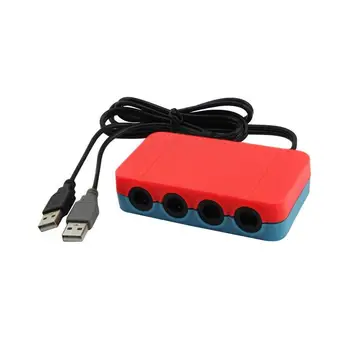 

4 Ports Gc Controllers Usb Adapter Fit For Nintend Switch Wiiu/PC Gamecube Controller Adapter Handle For PC Game