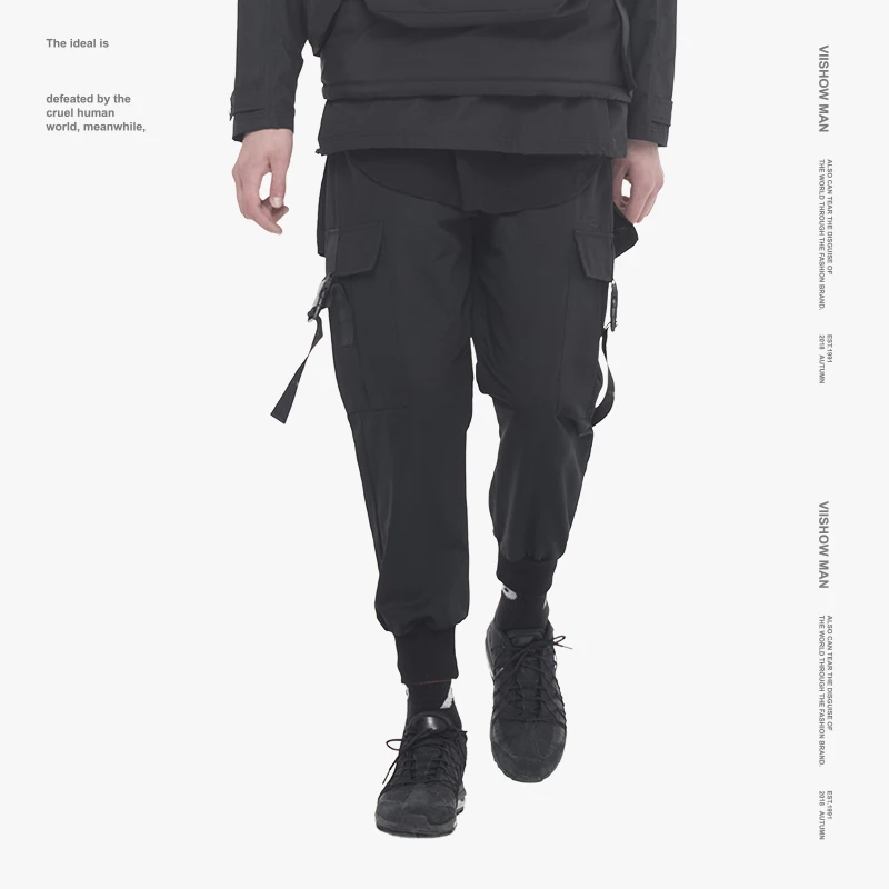 VIISHOW уличная одежда мужские штаны брендовые 100% хлопок Pantalon Homme хип хоп джоггеры 2019