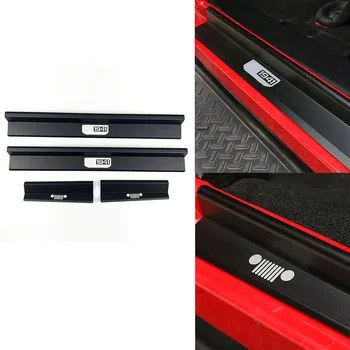 

4pcs/set Entry Scuff Guards Protective Aluminum Alloy Accessories Door Sills Anti Scratch Car Styling For Wrangler 1941