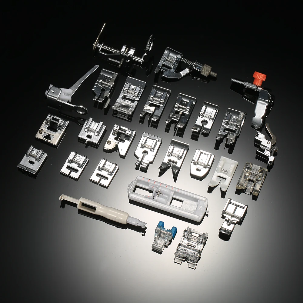 

Hot 52pcs Professional Foot Sewing Machine Parts Accessories with Plastic Box for Low Shank Sewing Machines