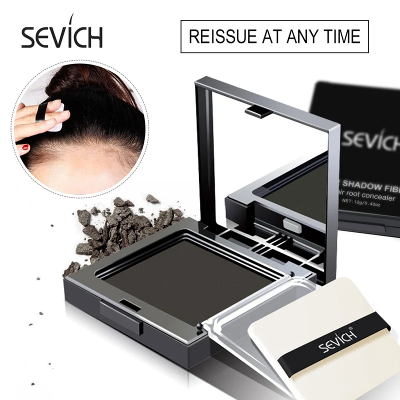 12g Hair Shadow Powder Temporary White Grey Cover Up Hair Line Edge control Color Makeup Care Concealer hair building powder