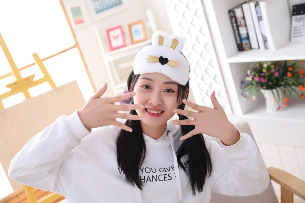 Маска для сна с милым кроликом Кроликом накладка на глаза девочек малышей