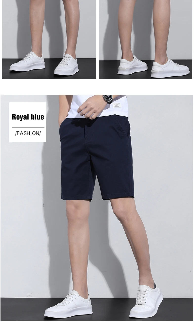 mens casual summer shorts 5 Colors Classic Style Men's Slim Shorts 2021 Summer New Business Fashion Thin Stretch Short Casual Pants Male Beige Khaki Gray best casual shorts for men