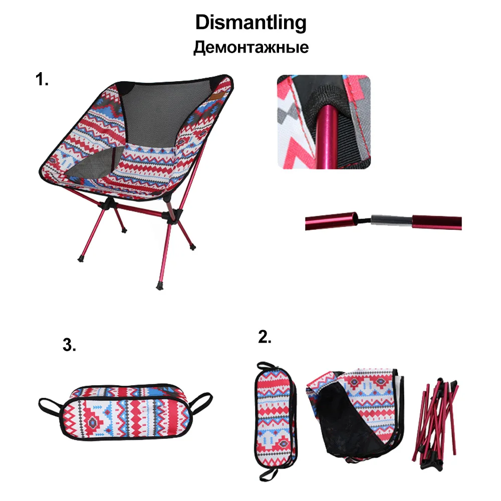 Folding Chair Desert&Fox Camping Chair Multicolor Picnic Beach Collapsible Backrest Chairs with Carry Bag Outdoor Portable Foldable Chair for folding chair