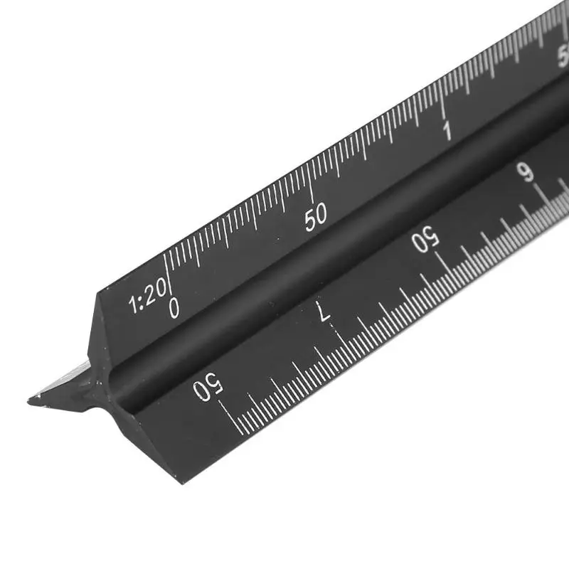 30 см треугольная линейка Architect Scale, Алюминиевая линейка для черчения, деревообрабатывающий измерительный инструмент, аксессуар для ручного инструмента
